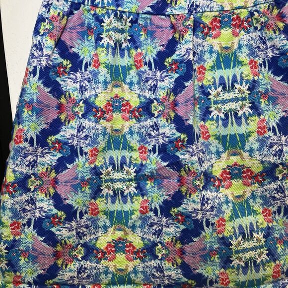 Victoria’s Secret Multicolor Tropical Floral Palm Tree Mini Skirt Size 4 - Picture 2 of 5